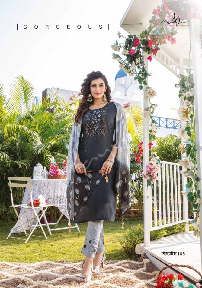 Mayur Rimjhim New Exclusive Wear Modal Silk Ready Made Salwar Suit Collection